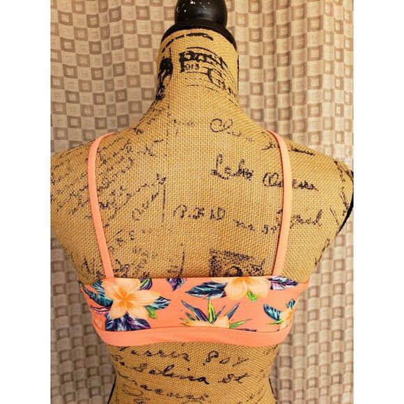 Girls Bikini Top Neon Floral Swimwear Bathing suit Top XL 14/16 NWT - Picture 4 of 9